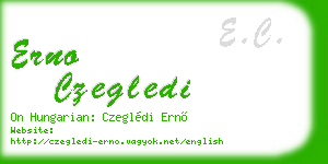 erno czegledi business card