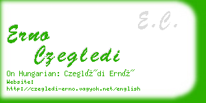 erno czegledi business card